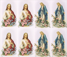 Jesus/Mary with Flowers - 2 Card Series
