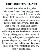 Fire Fighters Prayer